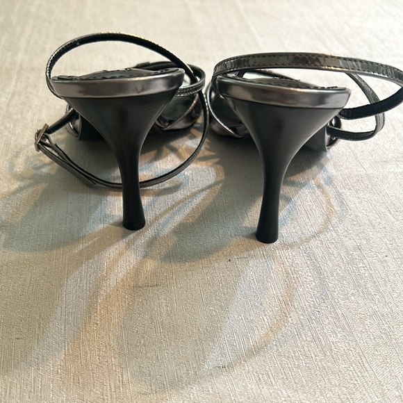 Via Spiga Strappy Metallic Stiletto Sandal Heels - Picture 5 of 9